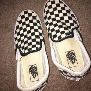 Checkered vans size 7.5 in women’s